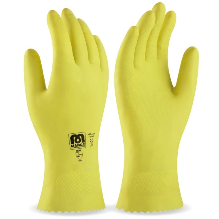 Guante látex doméstico riesgos mecánicos 688-LDY - Referencia 688LDY